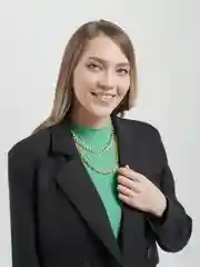 Колье женское, золотистое, в форме цепи