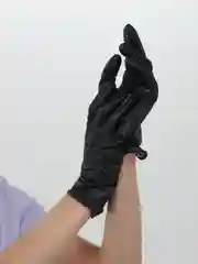 Черный перчатки нитриловые