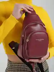 Бордовый сумка женская, нагрудная