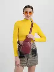 Бордовый сумка женская, нагрудная
