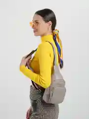 Серый сумка женская, нагрудная