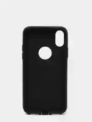 Синий iphone X / XS  чехол силикон + пластик с эффектом "металлик"