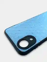 Зеленый чехол Samsung Galaxy A03 Core, Самсунг Галакси А03 Кор силиконовый под кожу со стразами