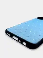 Зеленый чехол Samsung Galaxy A03 Core, Самсунг Галакси А03 Кор силиконовый под кожу со стразами