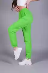 Женские спортивные штаны на резинке салатовые