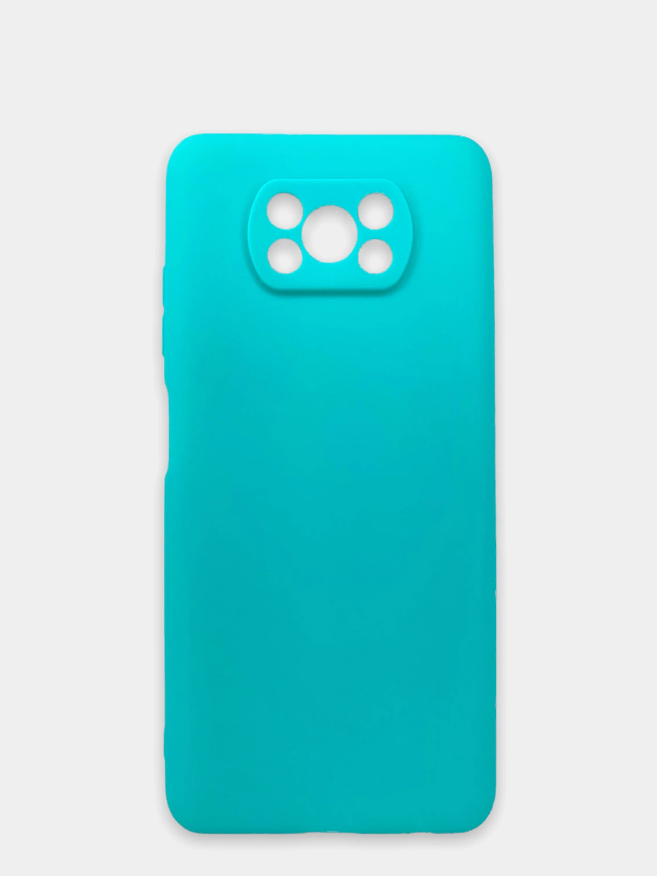 Лазурный чехол Xiaomi Poco X3 (NFC) / X3 Pro, силиконовый, цветной, матовый