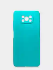 Лазурный чехол Xiaomi Poco X3 (NFC) / X3 Pro, силиконовый, цветной, матовый