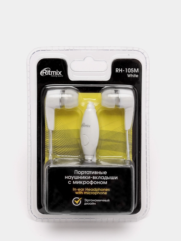 Наушники с микрофоном (гарнитура) Ritmix RH-105M