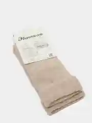 Бежевый меланж носки детские, плюш, с отворотом, 1 пара