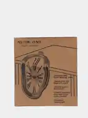 Серебряный часы стекающие интерьерные