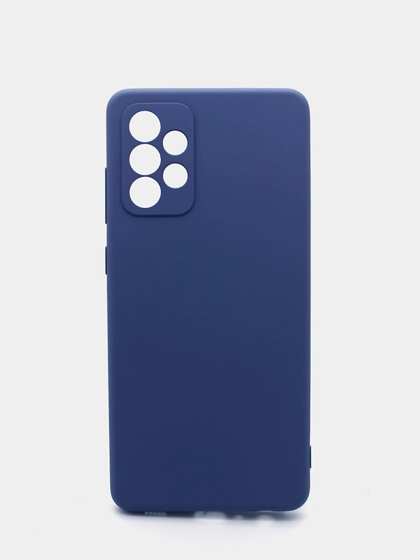 Чехол силиконовый с микрофиброй и защитой камеры для Samsung Galaxy A72 (самсунг)