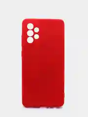 Красный чехол силиконовый с микрофиброй и защитой камеры для Samsung Galaxy A72 (самсунг)