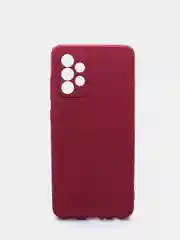 Багровый чехол силиконовый с микрофиброй и защитой камеры для Samsung Galaxy A72 (самсунг)