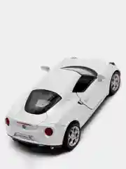Белый металлическая машинка 2013 Alfa Romeo 4C KT5366D