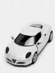 Белый металлическая машинка 2013 Alfa Romeo 4C KT5366D