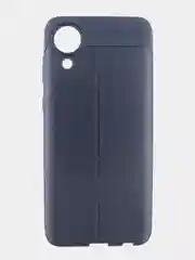 Темно-синий чехол для Samsung A03 Core с тиснением под кожу