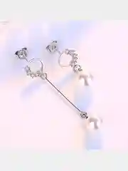 Серьги с жемчугом ассиметричные