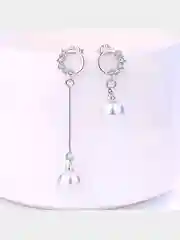 Серьги с жемчугом ассиметричные