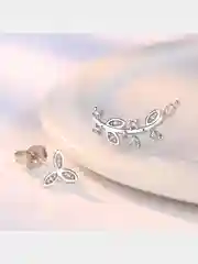 Серьги ассиметричные "Веточка"