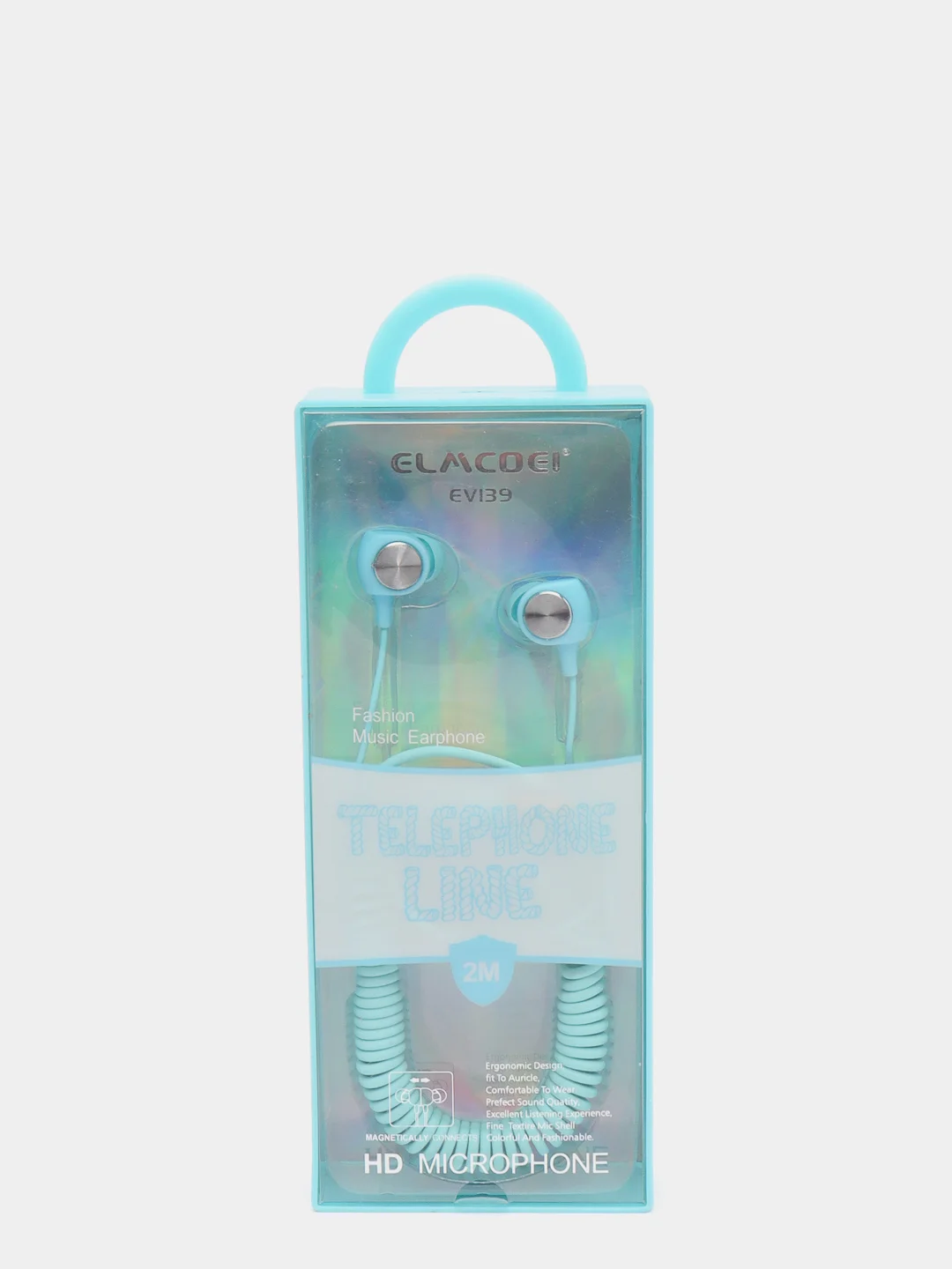 Голубой вакумные наушники Telephone Line R11