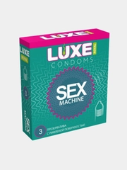 Презервативы LUXE ROYAL SEX MACHINE с рифленой поверхностью 3 штуки
