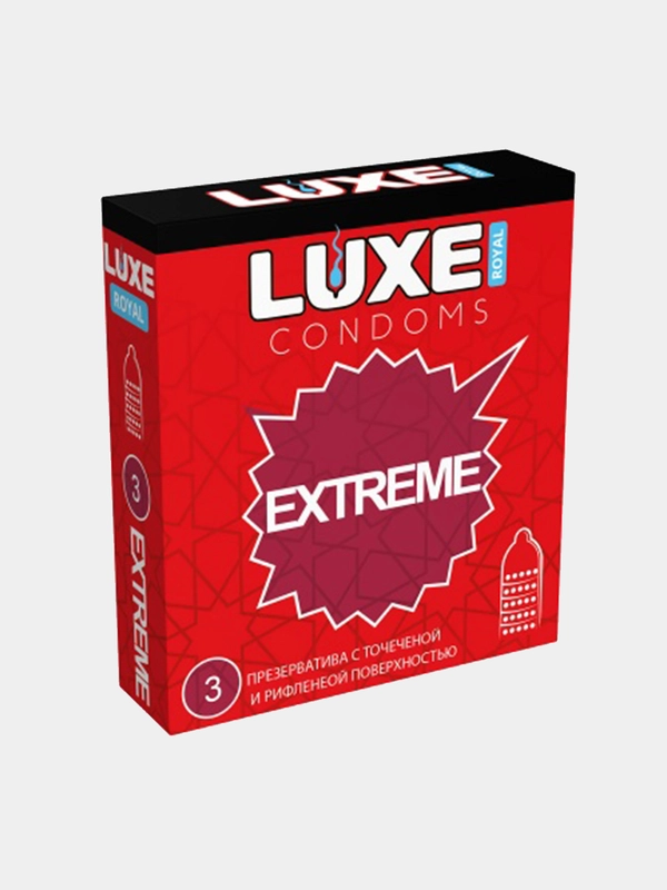 Презервативы LUXE ROYAL EXTREME с точечной и рифленой поверхностью 3 штуки