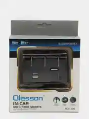 Разветвитель прикуривателя Olesson, 1506, на 3 прикуривателя, 2 USB выход 3100mAh