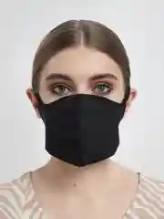 Маска защитная многоразовая, тканевая, для лица, чёрная, 2 штуки