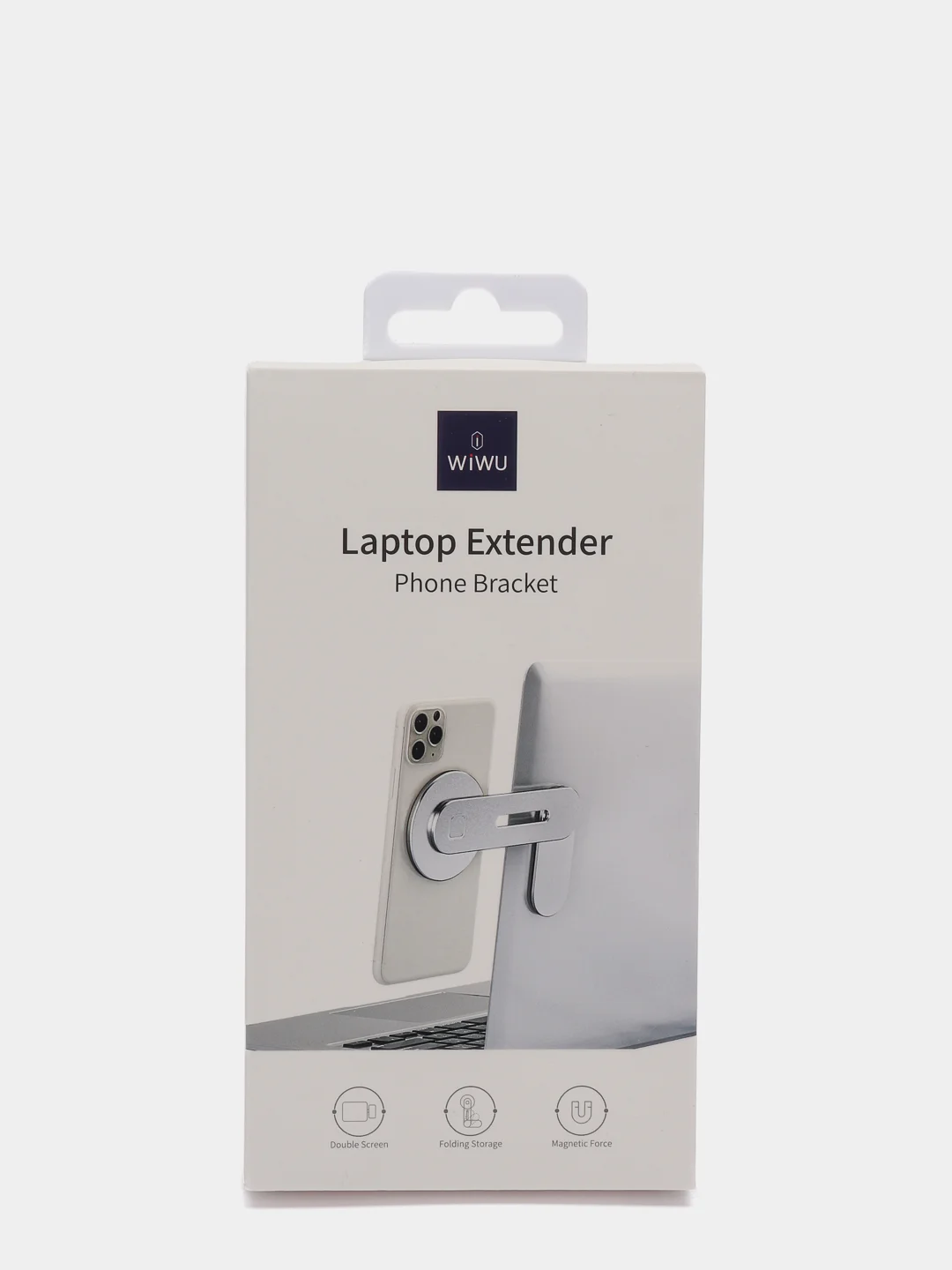 Серебряный держатель для телефона WIWU Laptop Extender Phone Bracket ZM306