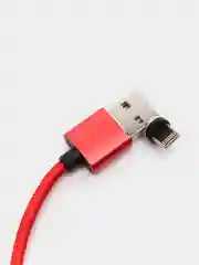 Красный usb кабель магнитный 3 в 1, сменные разъемы MicroUSB,Type-C,Lightning для Android и iPhone