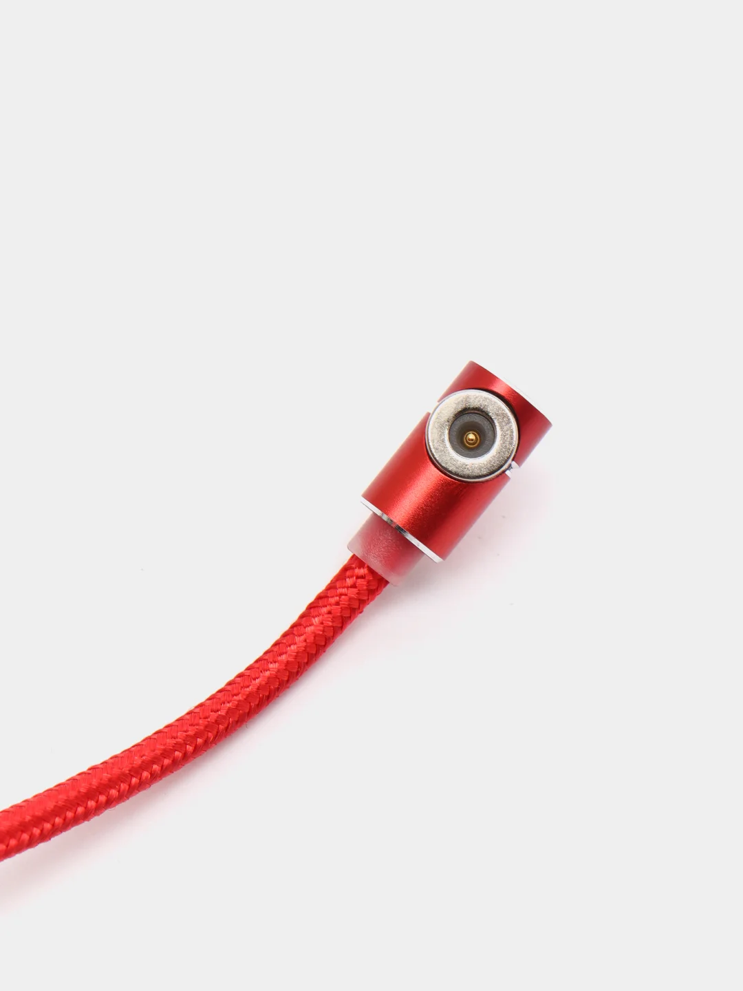 Красный usb кабель магнитный 3 в 1, сменные разъемы MicroUSB,Type-C,Lightning для Android и iPhone