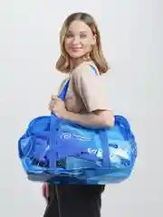 Сумка в роддом прозрачная, влагостойкая, комплект 2 шт., темно-голубой