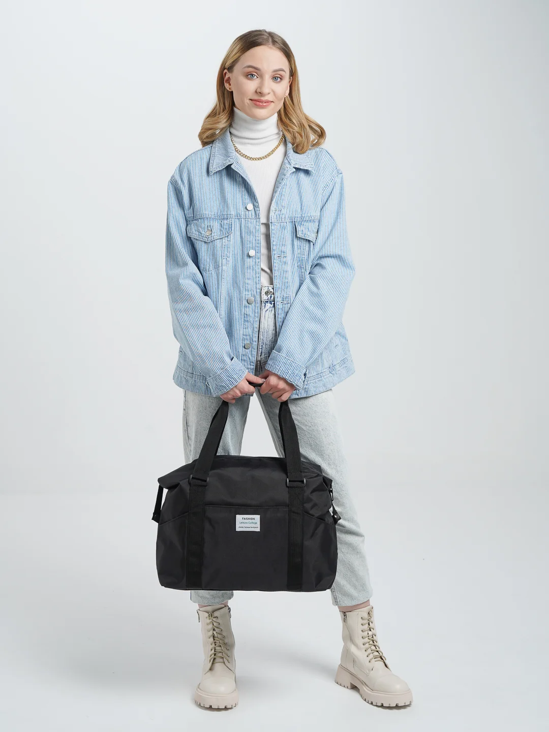 Черный сумка спортивная "Fashion"
