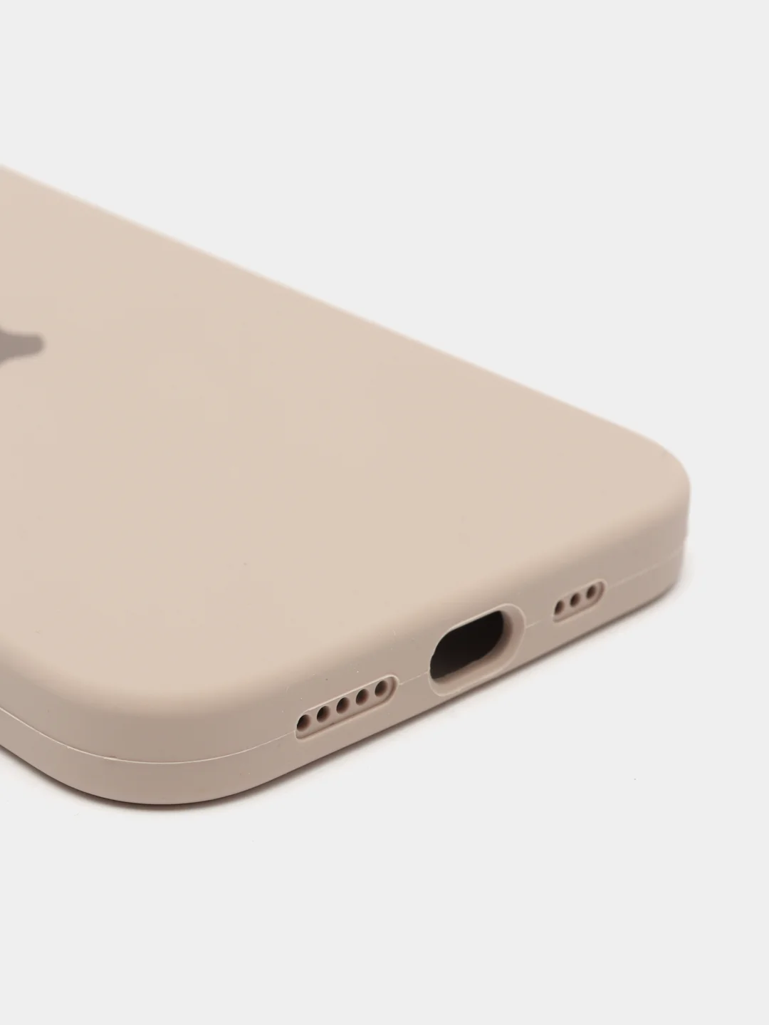 Бежевый чехол Silicone Case для iPhone 13 Pro с закрытым низом