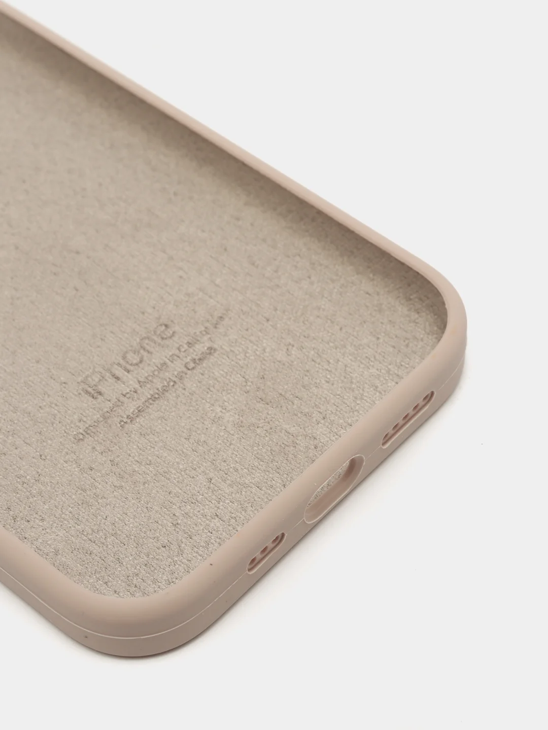 Бежевый чехол Silicone Case для iPhone 13 Pro с закрытым низом