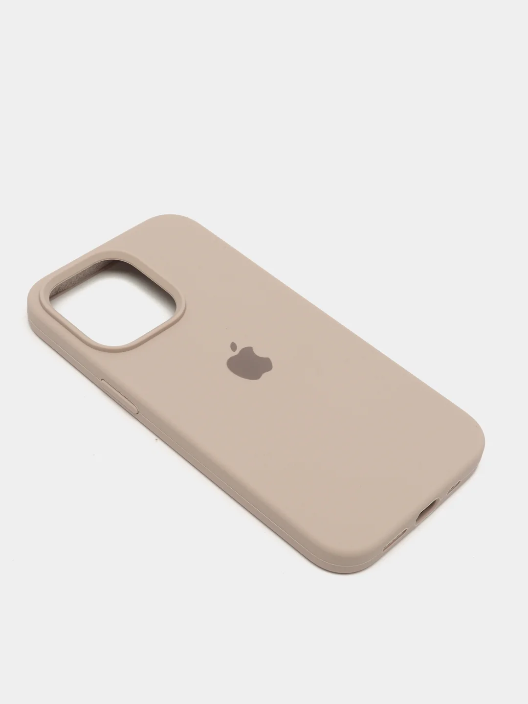 Бежевый чехол Silicone Case для iPhone 13 Pro с закрытым низом