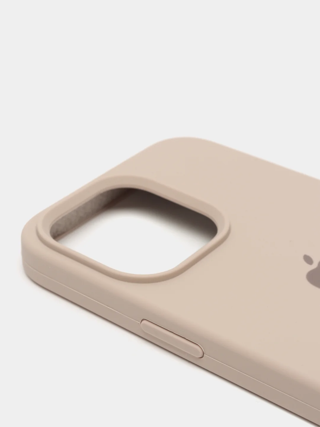 Бежевый чехол Silicone Case для iPhone 13 Pro с закрытым низом