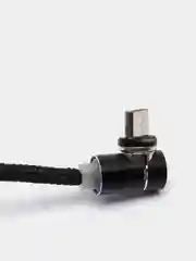 Черный usb кабель магнитный 3 в 1, сменные разъемы MicroUSB,Type-C,Lightning для Android и iPhone