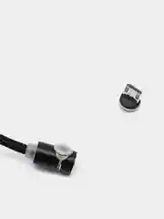Черный usb кабель магнитный 3 в 1, сменные разъемы MicroUSB,Type-C,Lightning для Android и iPhone