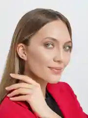 Бежевый меланж серьги, каффы, цвет золотой