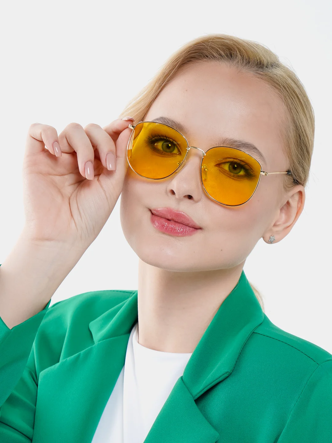 Желтый солнцезащитные женские очки