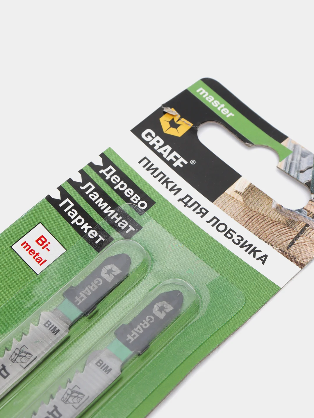 GRAFF Пилка для лобзика 75 мм по дереву T101BF Bi-metal GRAFF серия Master, 2 шт