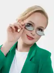 Серебряный современные солнцезащитные очки