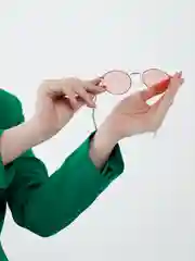 Розовый очки солнцезащитные, имиджевые унисекс с чехлом