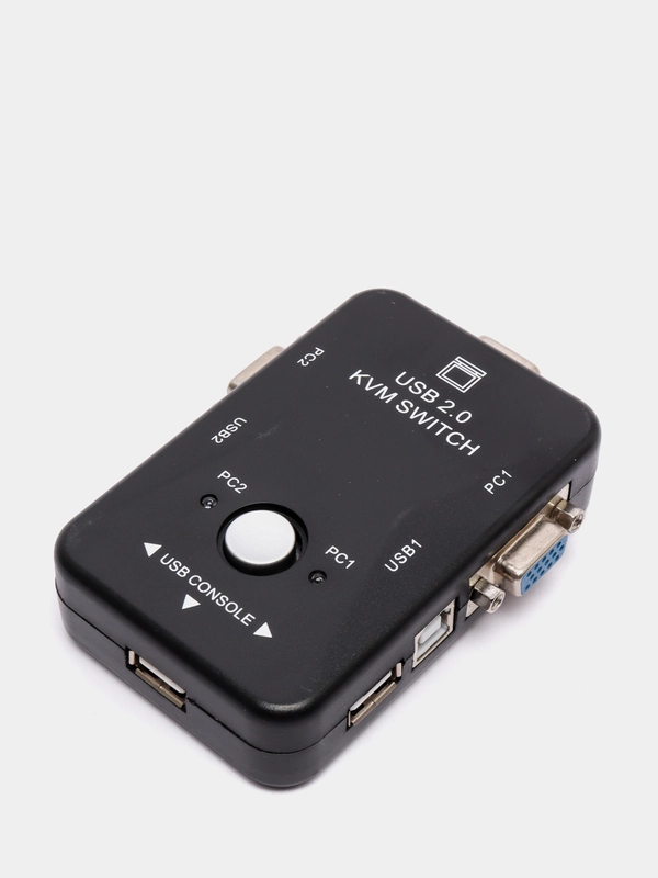 KVM переключатель KVM-21UA USB, входы VGA+USB (type B), выход VGA+3xUSB (type A)