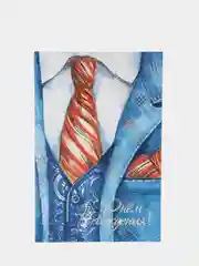 Открытка «Парадный костюм», тиснение, фактурная бумага ВХИ, 12 × 18 с