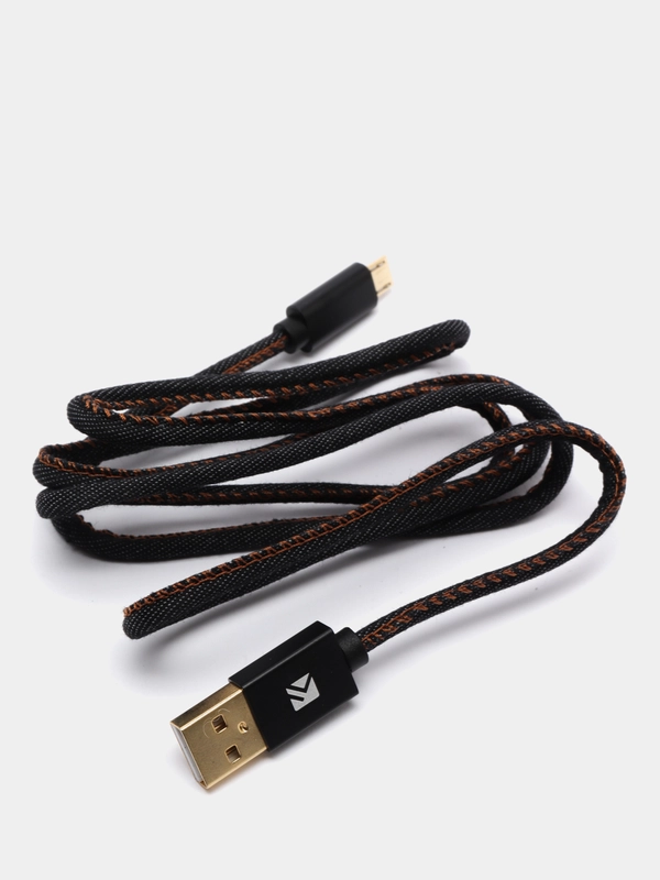 Кабель Denim Floveme, Type C и Micro SD, джинсовый, 3 цвета, 1 метр