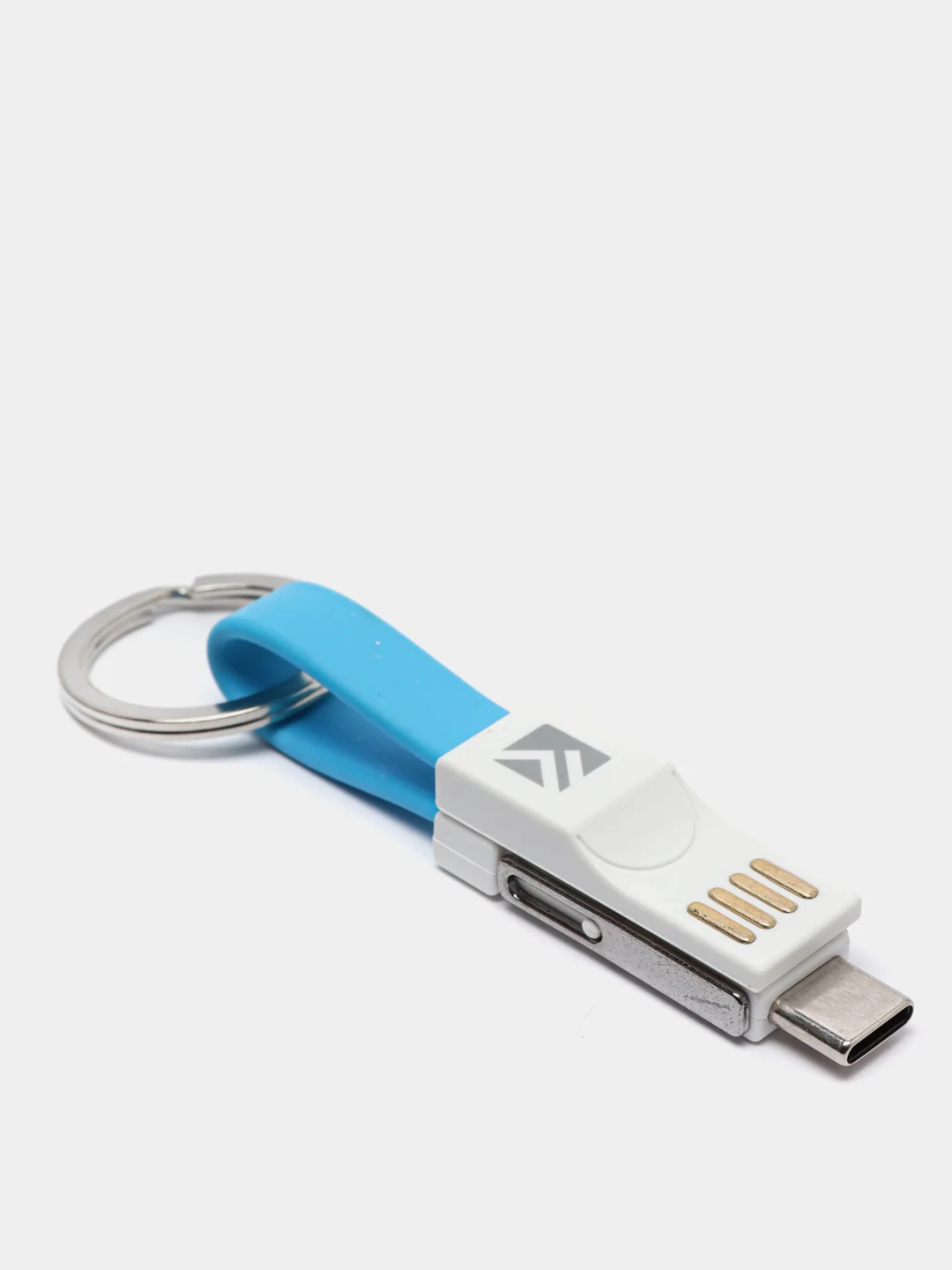 Голубой кабель-брелок Floveme, Lightning / type-C, 2 цвета