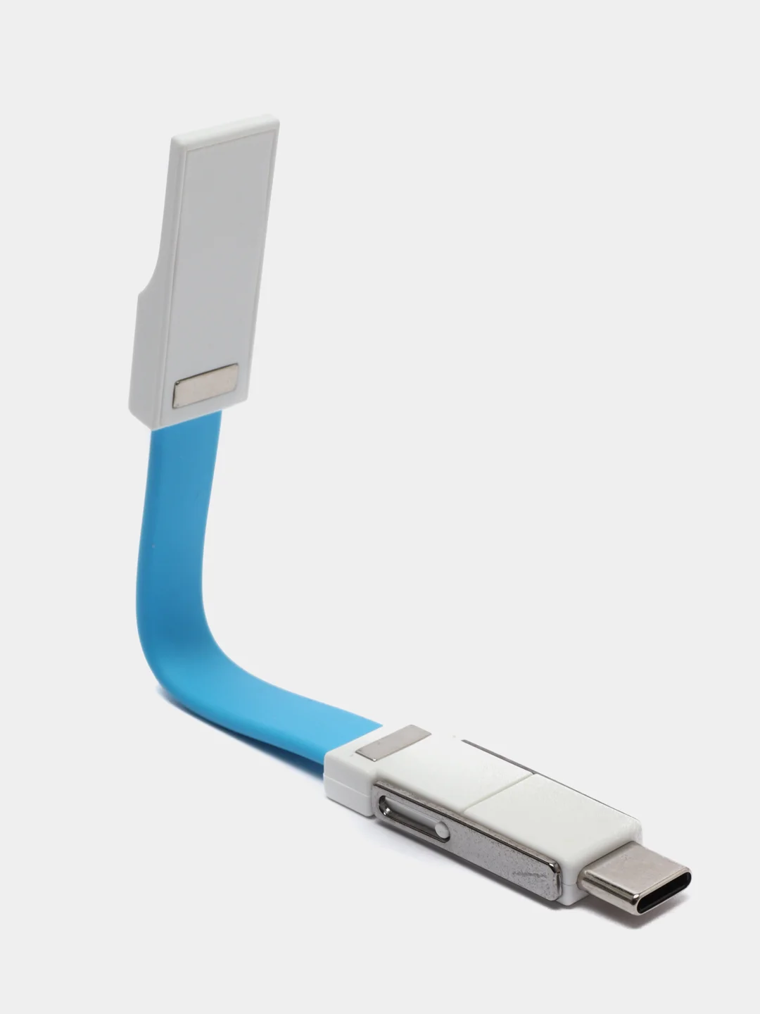 Голубой кабель-брелок Floveme, Lightning / type-C, 2 цвета