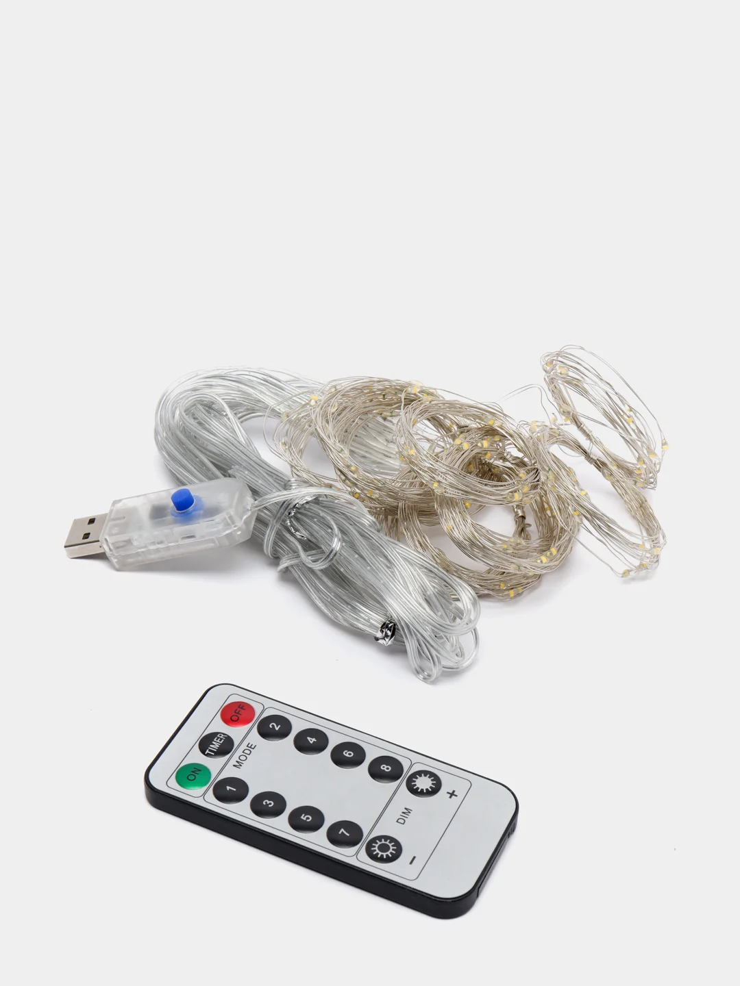 Гирлянда штора ультратонкая usb, с пультом